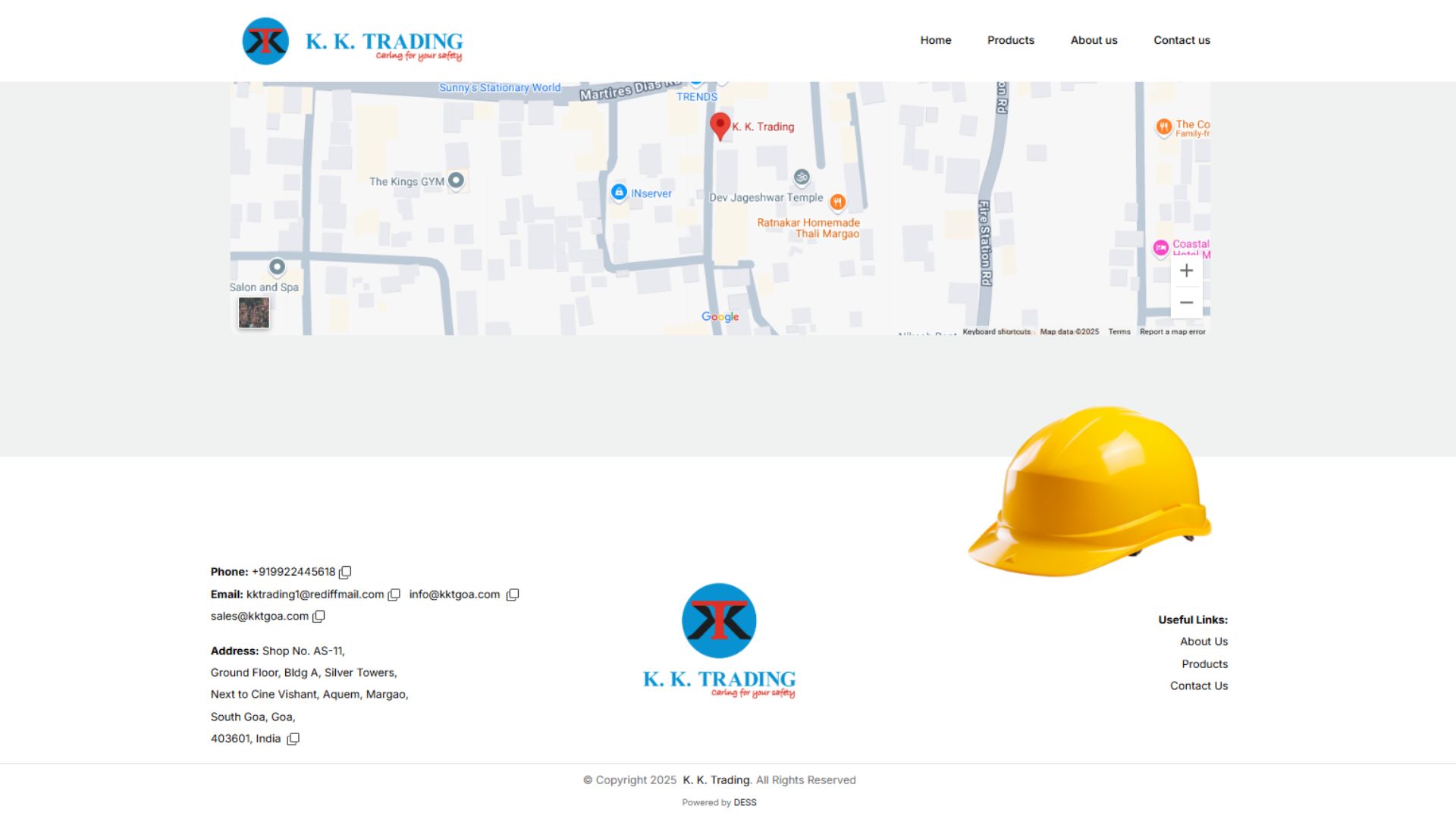 KKTrading Goa website