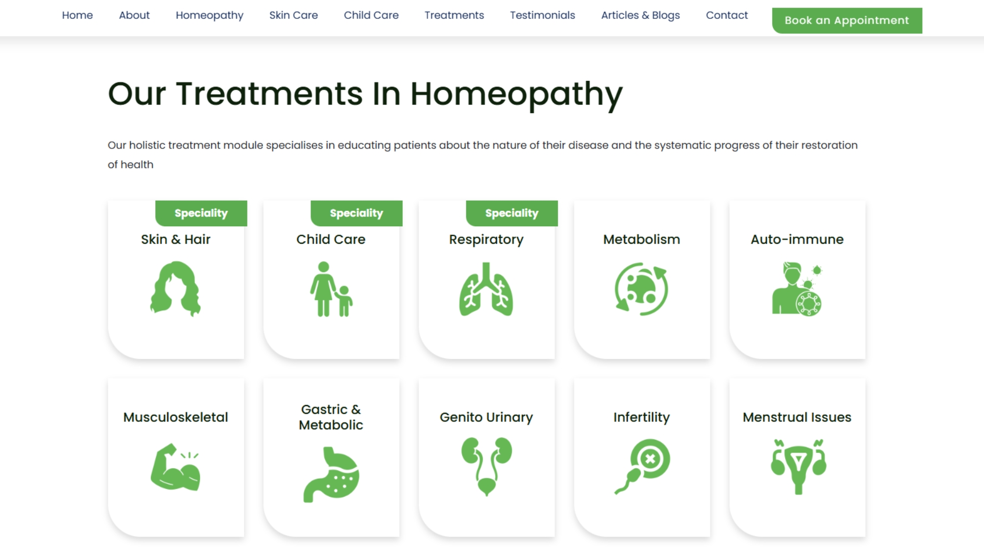 Vitanova Clinics website