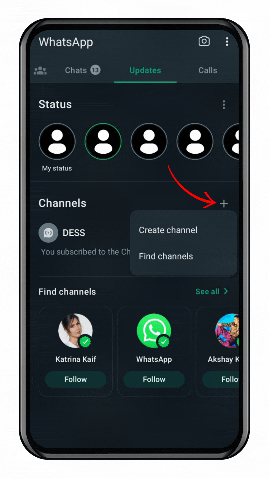 Create channel icon